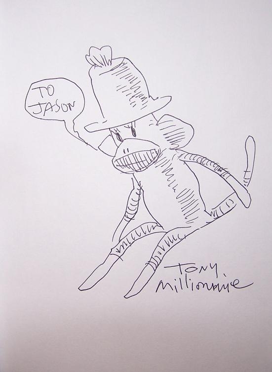 551x753 Tony Millionaire - Sock Monkey Sketch