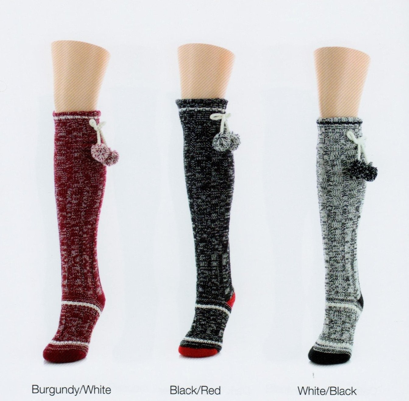1343x1317 Legmogue Stripe Sketch Sherpa Lined Knee Length Lounge Sock - Socks Sketch