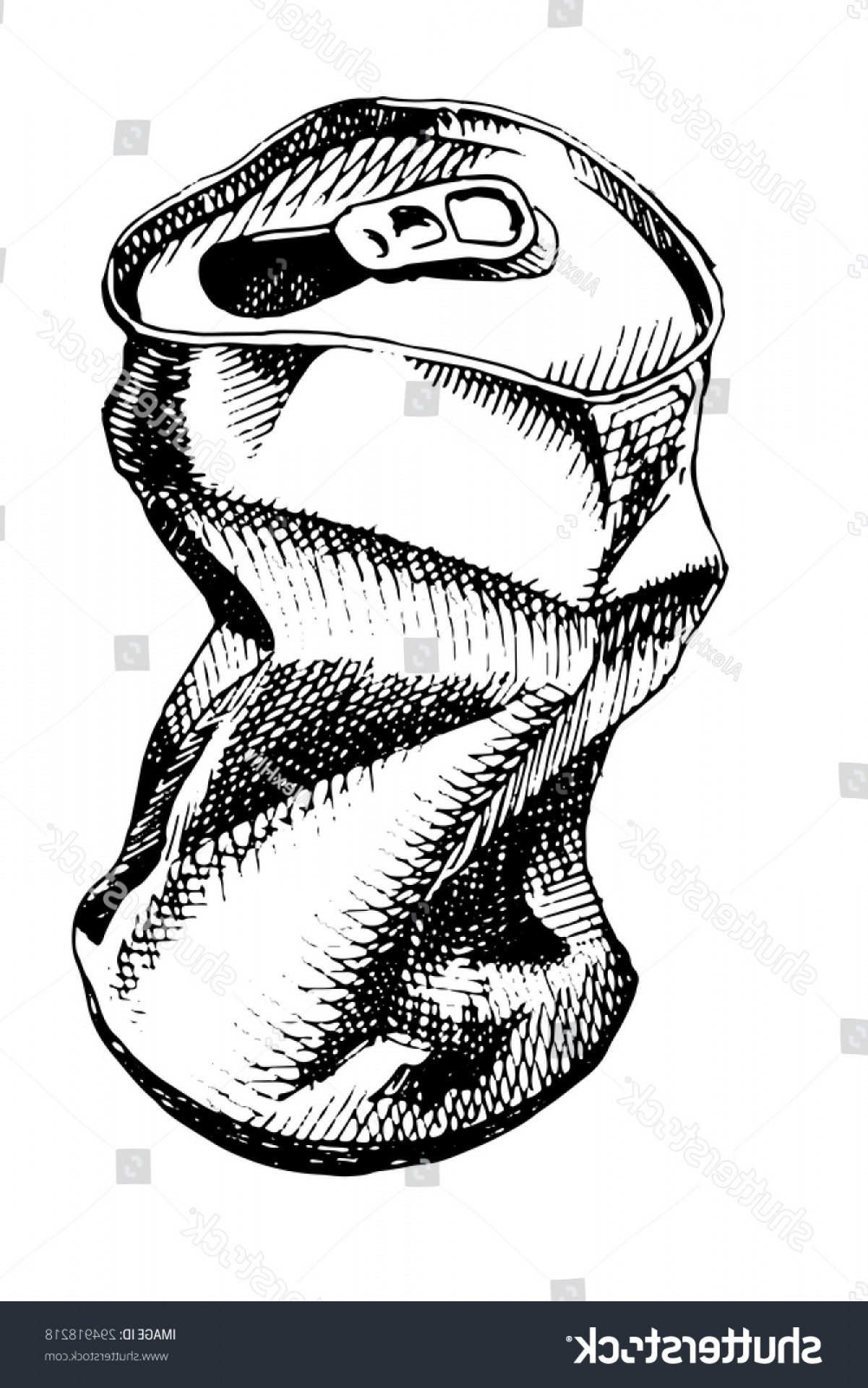 1201x1920 Crumpled Soda Can Sketch Vector Illustration Arenawp - Soda Sketch