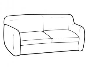 302x229 Drawn Couch Bedroom - Sofa Sketch