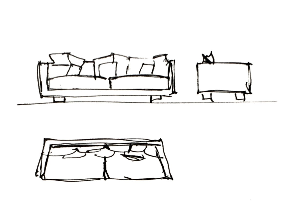 1200x900 Sketch Of The New Sofa In The Updated Stockholm Collection - Sofa Sketch