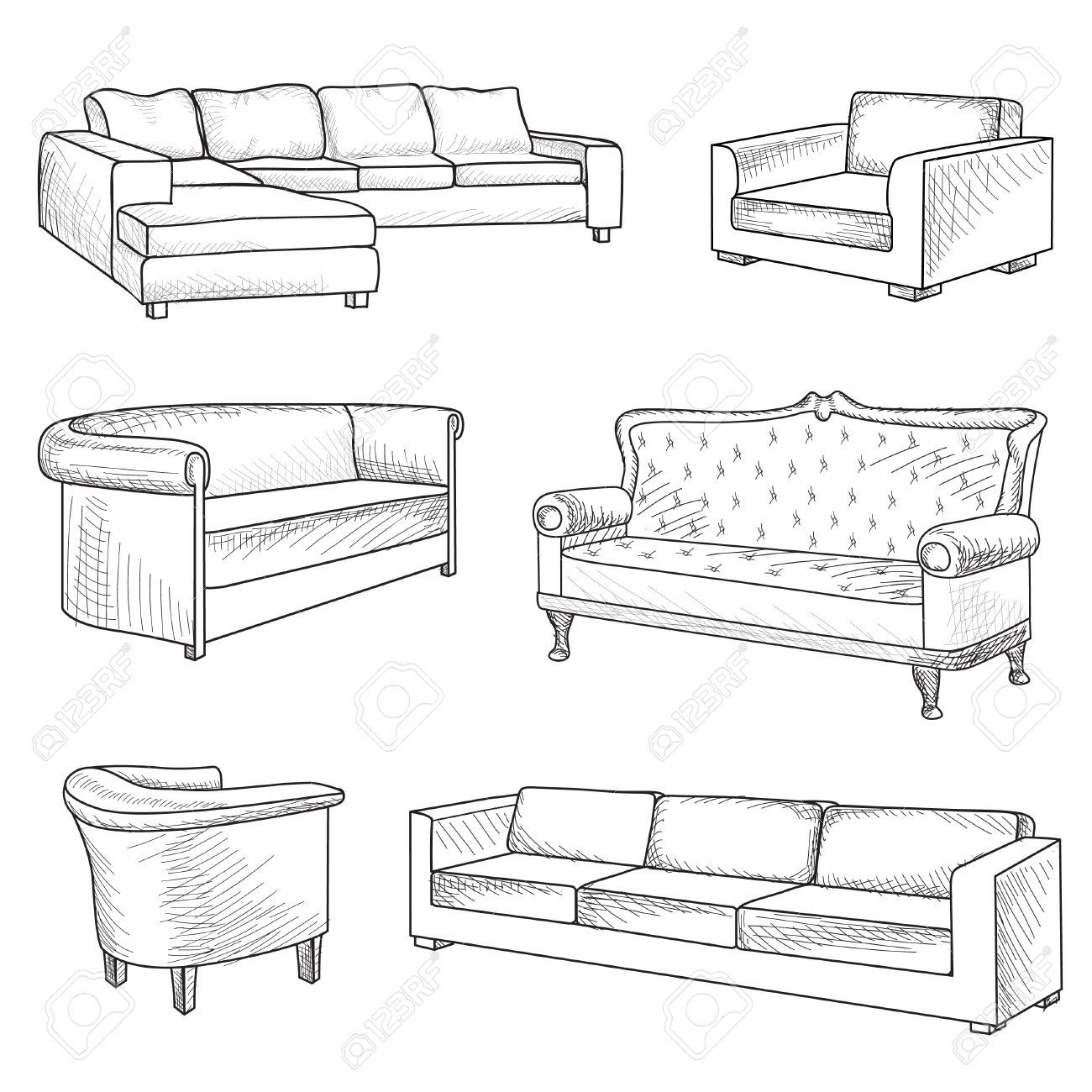 1300x1300 Sofa Sketch - Sofa Sketch