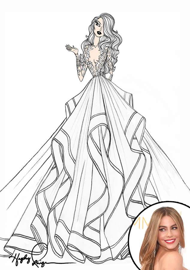 634x903 Angel Sanchez From Designer Wedding Dress Sketches For Sofia - Sofia Sketch