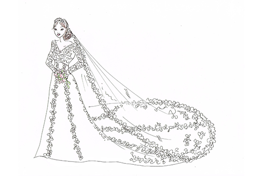 540x362 Queens Of England The Wedding Dress Of Princess Sofia Of Sweden - Sofia Sketch