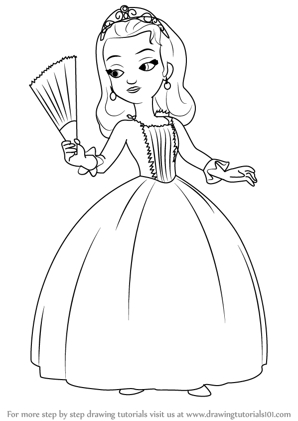 598x844 Sofia The First Drawing Tutorials - Sofia The First Sketch