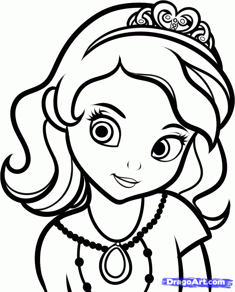774x960 How To Draw Sofia The First Step 9 Sketch Coloring - Sofia The First Sketch
