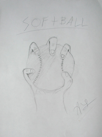 423x570 Softball Sketch By Ashz22 - Softball Sketch
