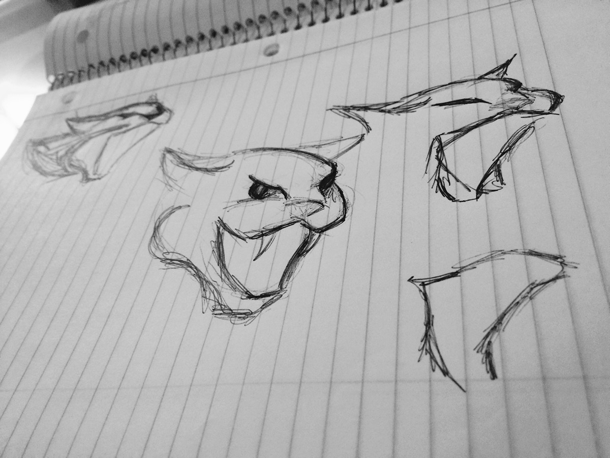 1200x900 Wildcats On Behance - Softball Sketch
