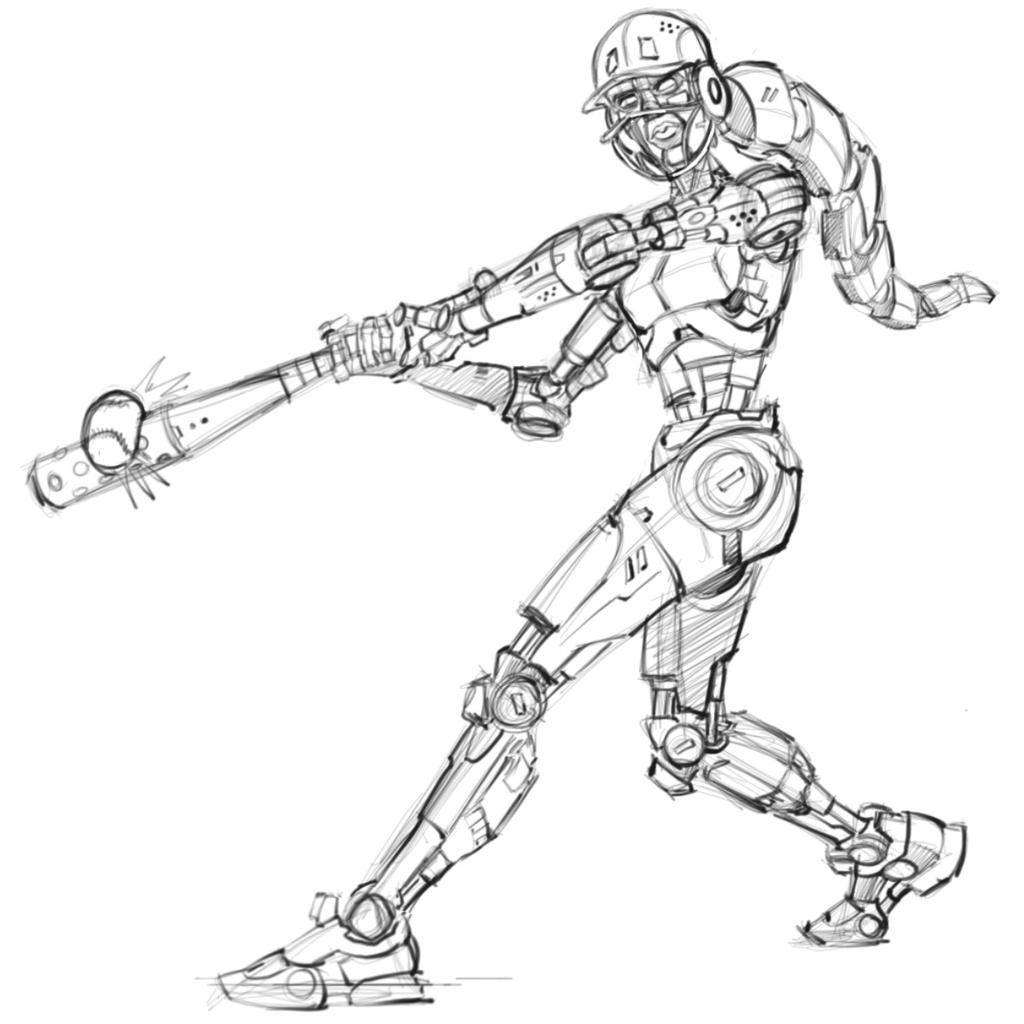 1024x1024 Commissioned - Softball Sketch