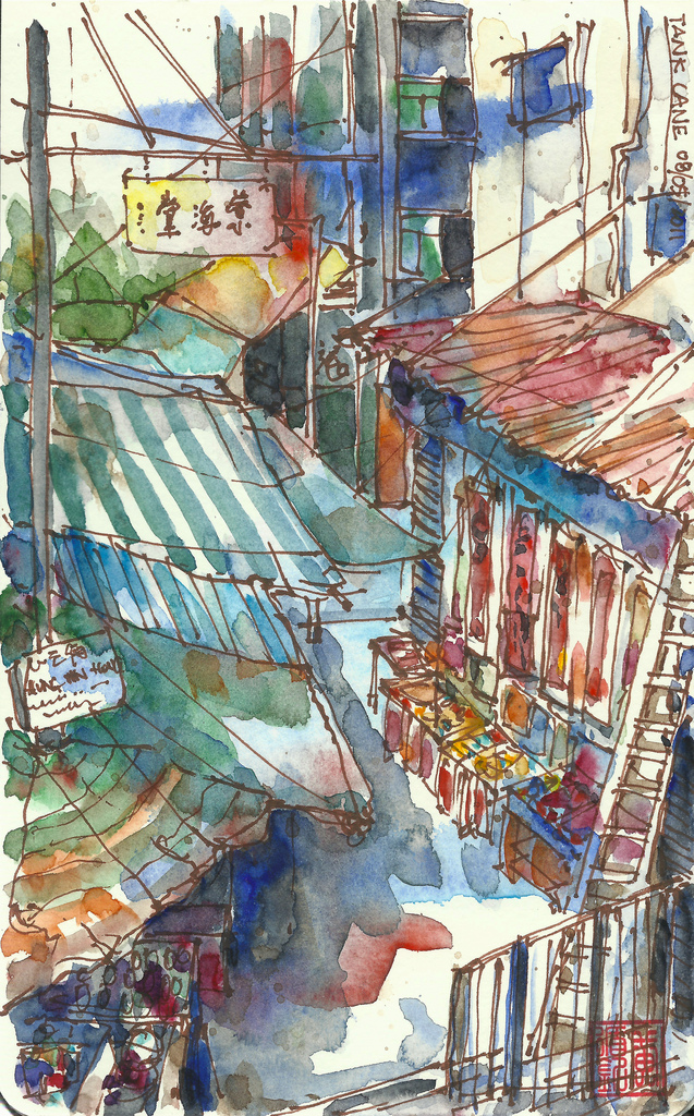 637x1024 Firefly Workshop By Paul Wang Sketching Hong Kong (Central Soho) - Soho Sketch