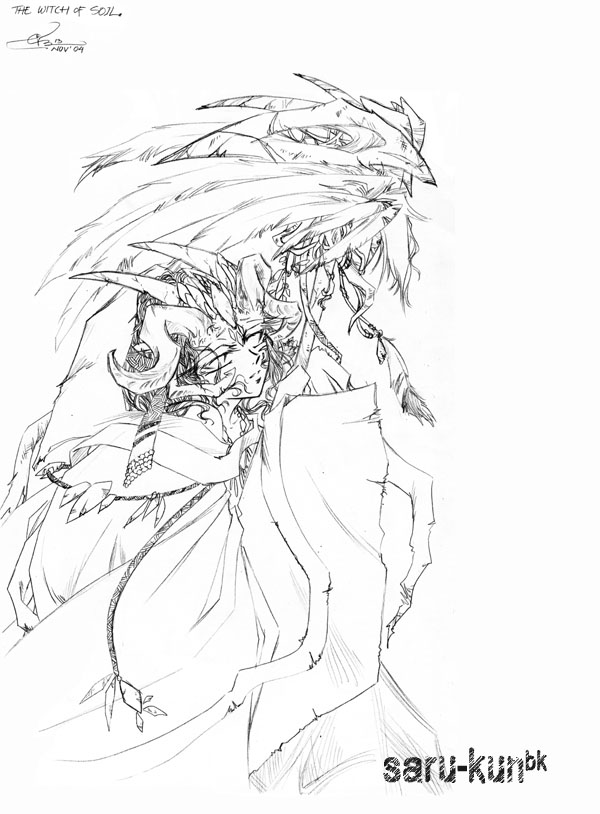 600x814 The Witch Of Soil Sketch By Saru Kun - Soil Sketch