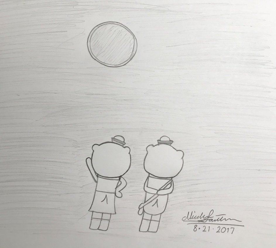 943x848 Solar Eclipse 2017 By Foreveranotter - Solar Eclipse Sketch