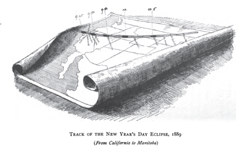 480x304 Solar Eclipse Of January 1, 1889 - Solar Eclipse Sketch