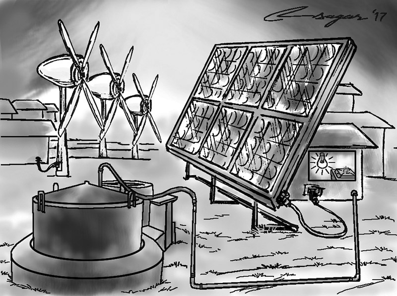 800x597 Renewable Energy Huge Potentials - Solar Energy Sketch