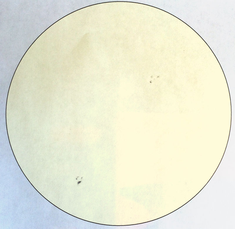 800x780 Solar Sketch, Sunspot Image, Registax And Photoshop Walnut - Solar Sketch