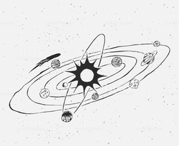 260x213 Download Solar System Doodle Clipart Sketch Sketch,illustration - Solar Sketch