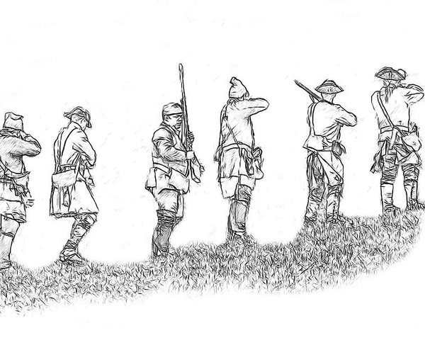 600x480 Stand Fast Soldier Sketch Poster By Randy Steele - Soldier Sketch