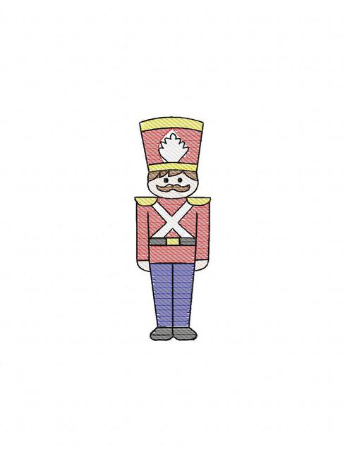 489x640 Toy Soldier Sketch Embroidery Design - Soldier Sketch