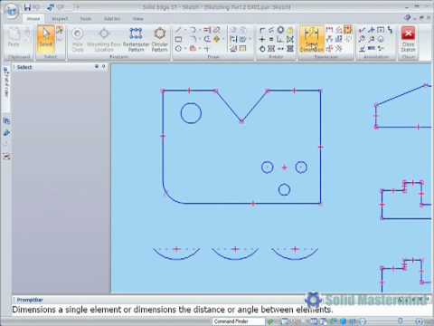 480x360 Solid Edge Fundamentals Tutorial How To Control Sketch Geometry - Solid Sketch