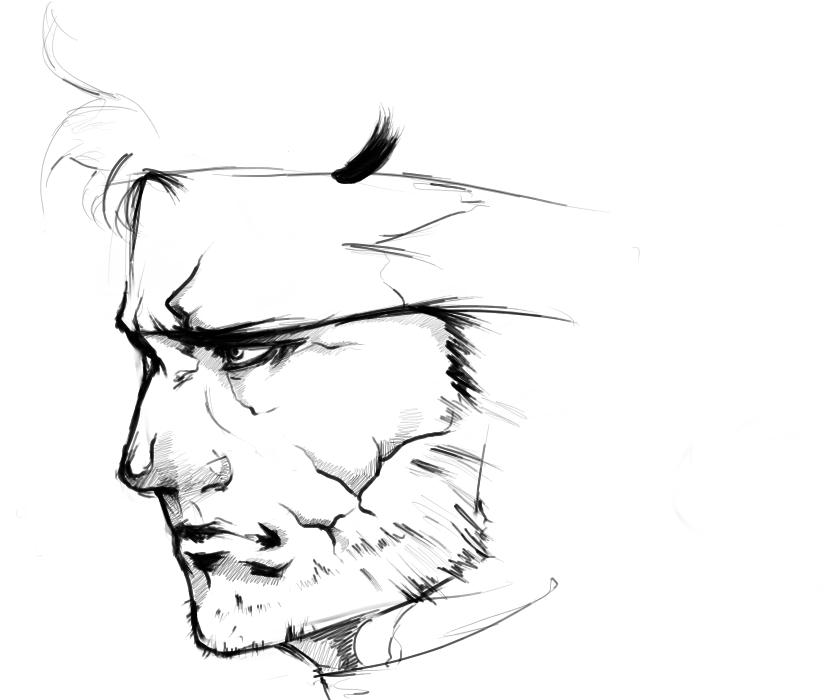 828x700 Solid Snake Sketch By Animixter - Solid Sketch