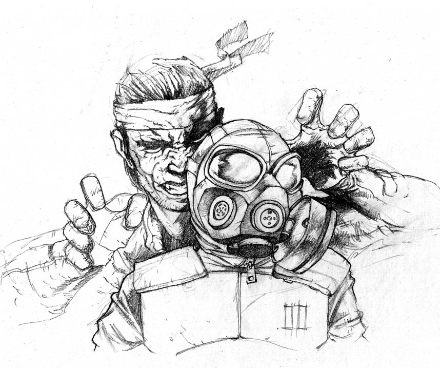 858x717 Solid Snake Sketch By Razor Rabbit - Solid Sketch
