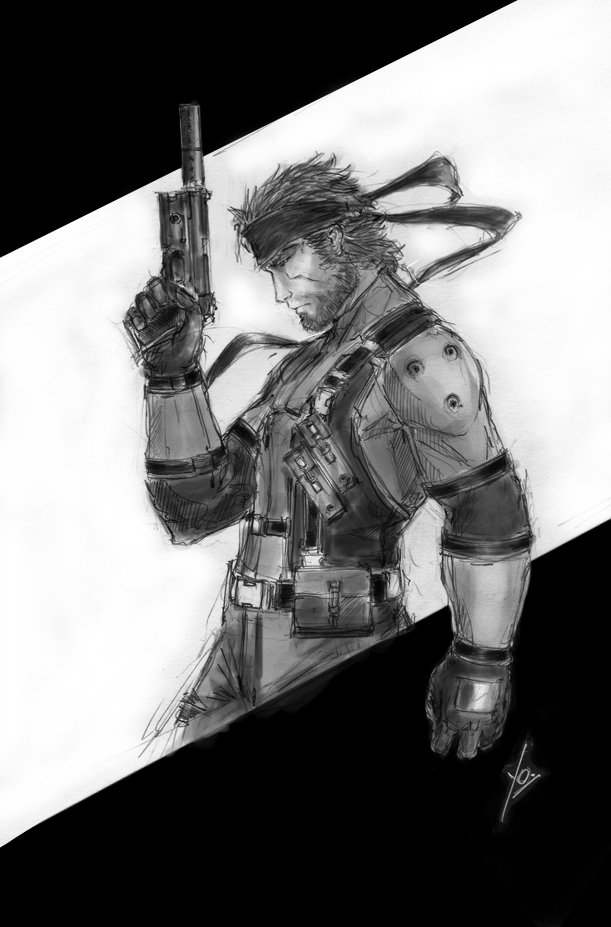 Solid Snake Sketch By Yamaorce - Solid Sketch. 