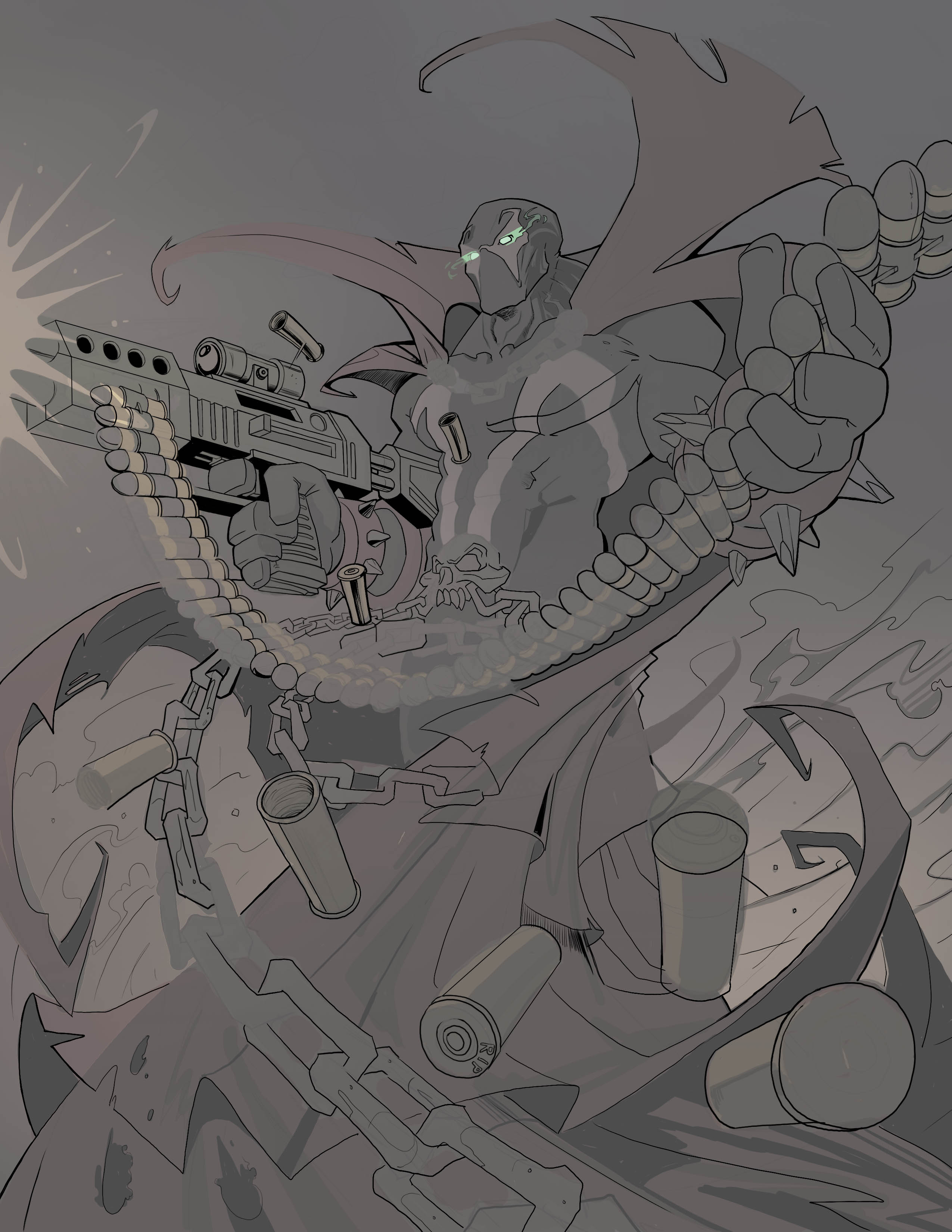 2550x3300 Spawn!! The Artwork Of Jonathan Gragg - Solid Sketch