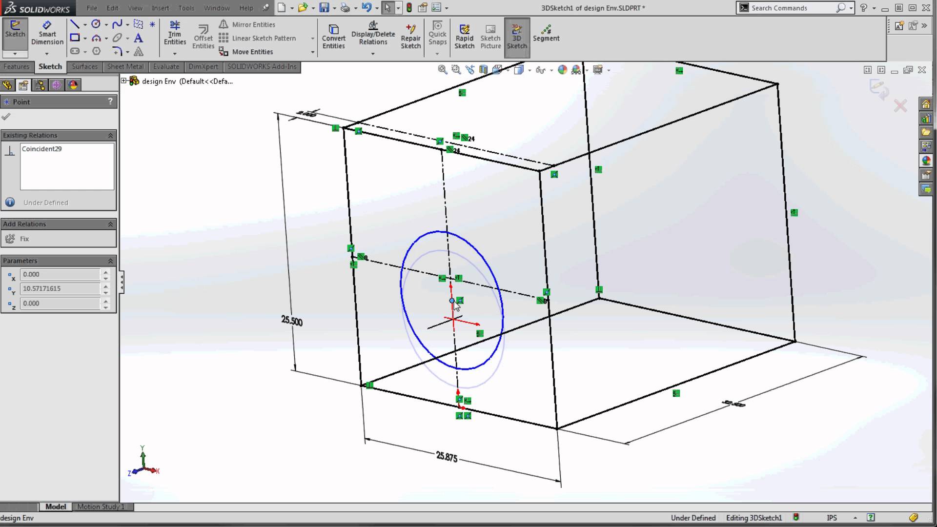 3d эскиз в solidworks