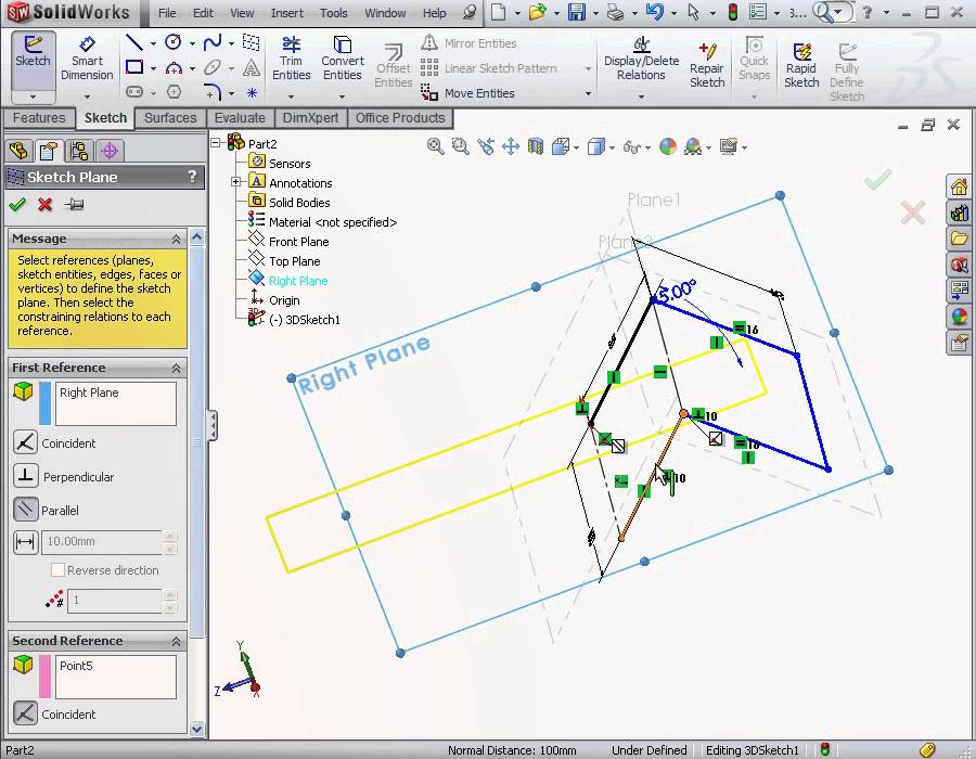 900x700 Solidworks Tutorial - Solidworks 3d Sketch