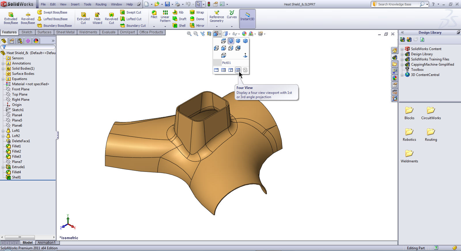 Развертка на чертеже solidworks