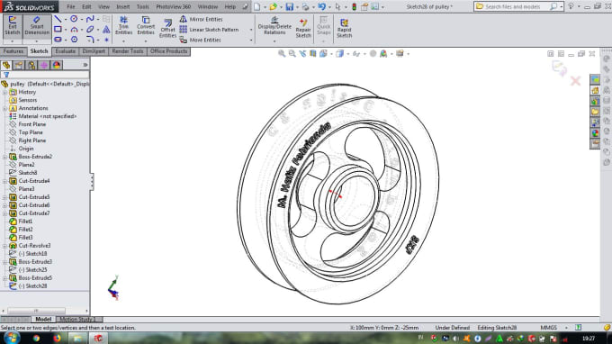680x382 Draw A 2d And 3d Sketch Sparepart With Solidworks By Hafizfebrianda - Solidworks 3d Sketch