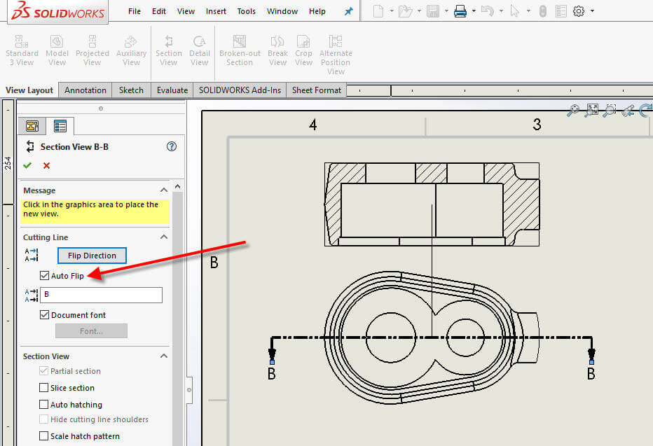 932x637 How To Switch A Solidworks Section View Direction With Auto Flip - Solidworks Flip Sketch