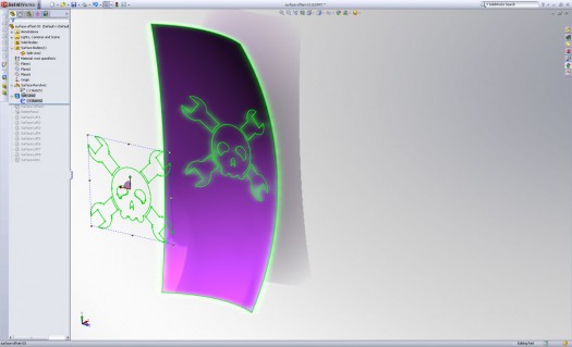 525x319 Wrapproject Sketch On Curved Surface - Solidworks Project Sketch