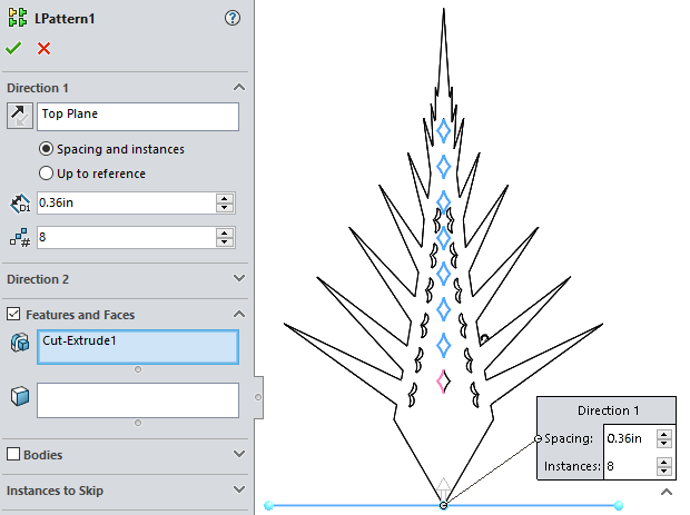 620x463 Winter Challenge Create A Snowflake Using All Of The Solidworks - Solidworks Sketch Driven Pattern