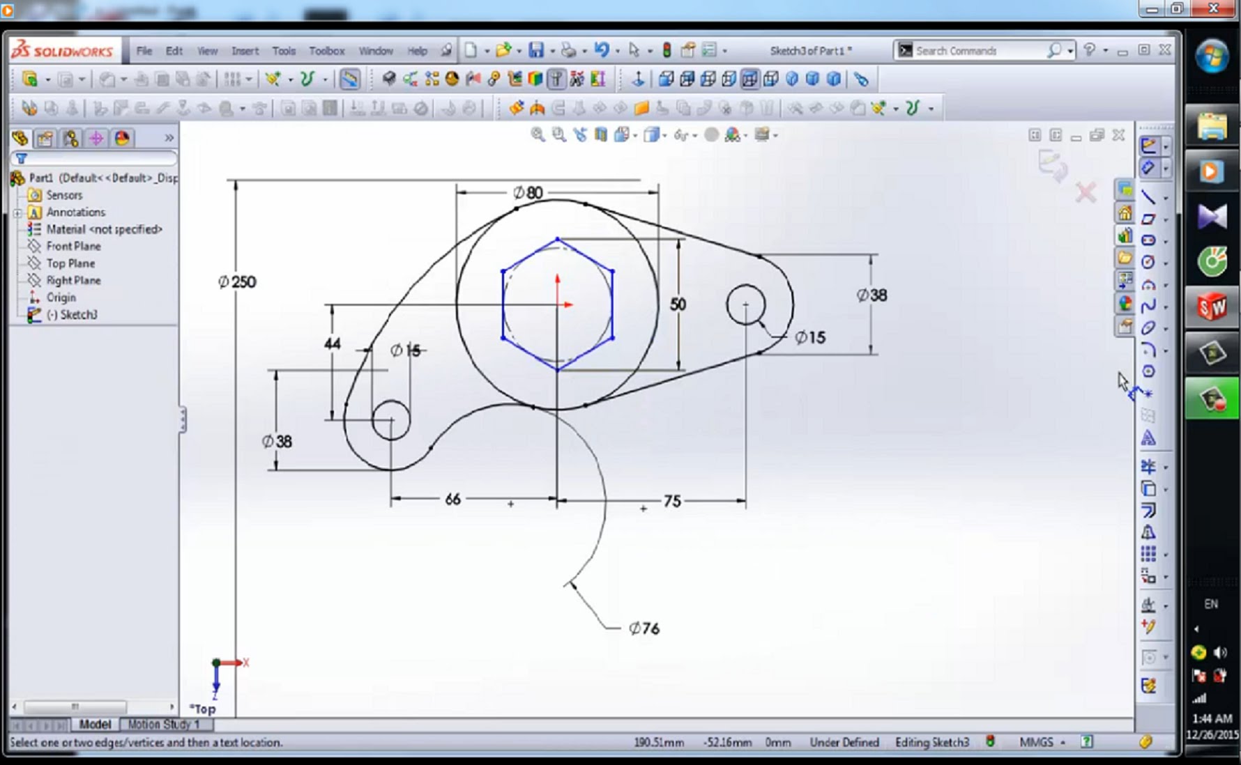 Solidworks эскиз по картинке