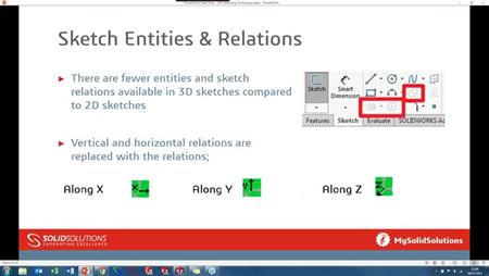 450x254 Solidworks 3d Sketching Techniques - Solidworks Sketch Relations