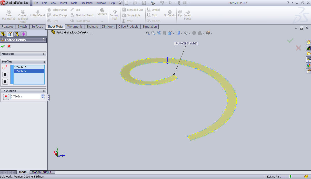 1275x733 How To Create A Spiral Helical Sheet Metal Model - Solidworks Spiral Sketch