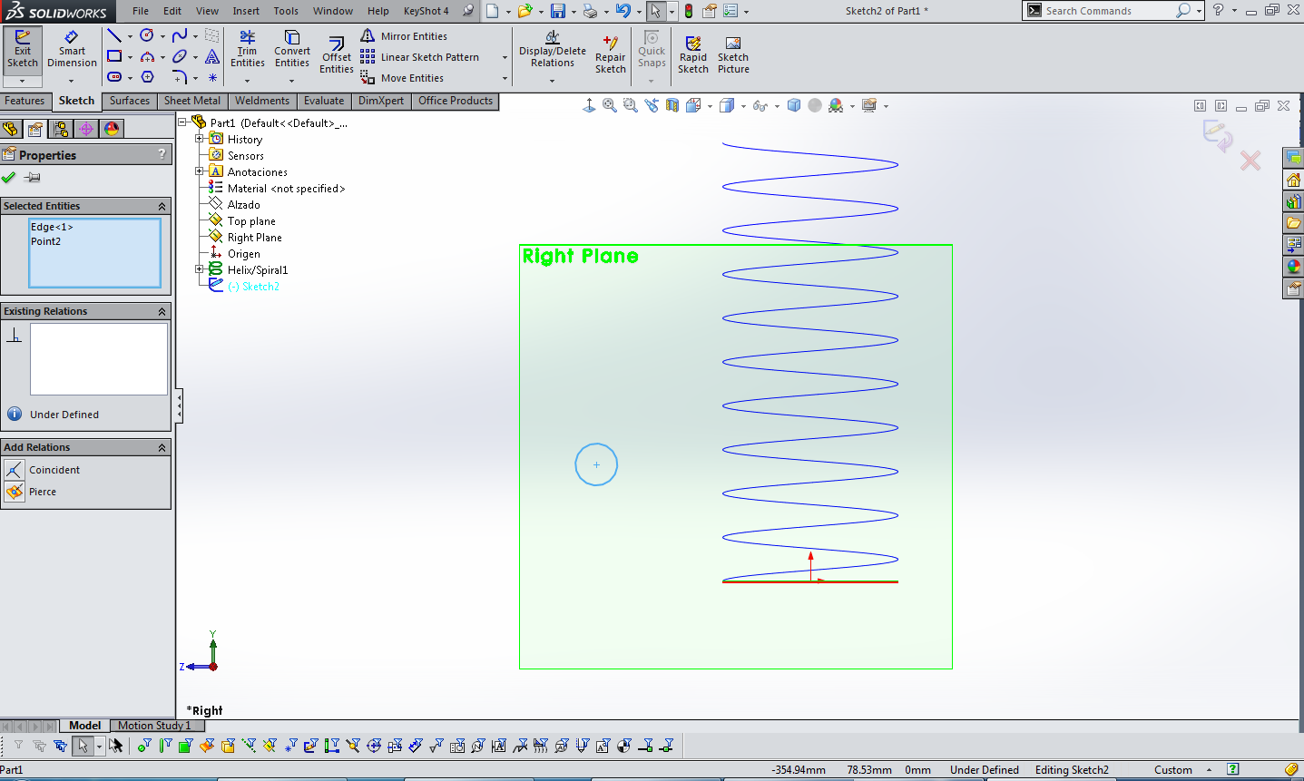 1437x861 How To Model Spring In Solidworks Opcion1 Helixspiral And Swept - Solidworks Spiral Sketch