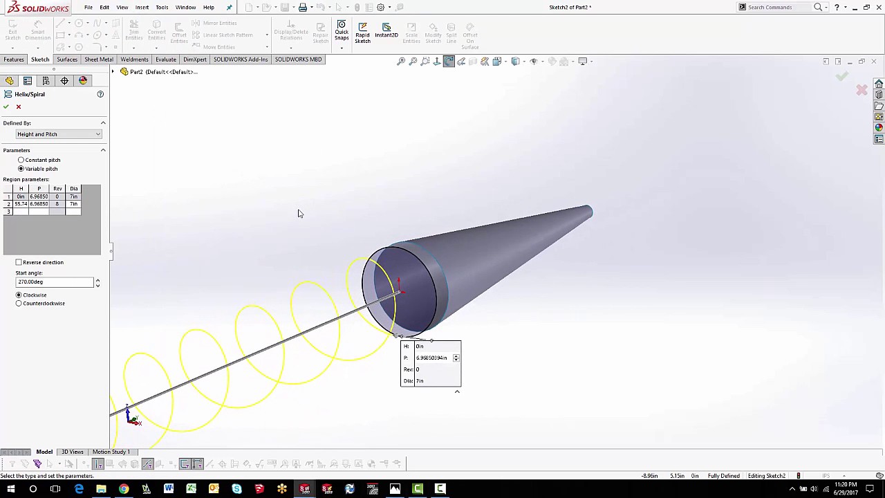 1280x720 Solidworks - Solidworks Spiral Sketch
