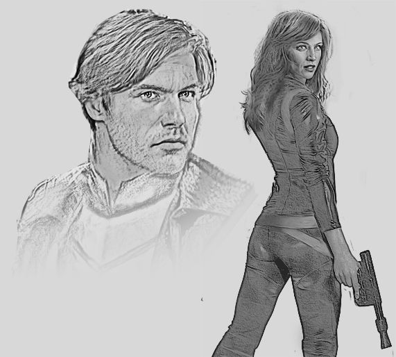 571x514 Jacen Solo + Mara Jade Sketch By Legends - Solo Sketch
