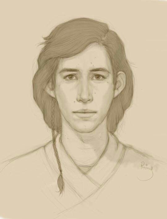 540x707 Young Ben Solo Sketch Adam Driver Kylo Ren Lt3 - Solo Sketch