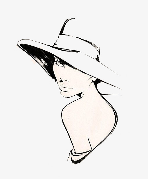 510x616 Ojos Sombrero Sketch Simple Pen Archivo Png Y Psd - Sombrero Sketch