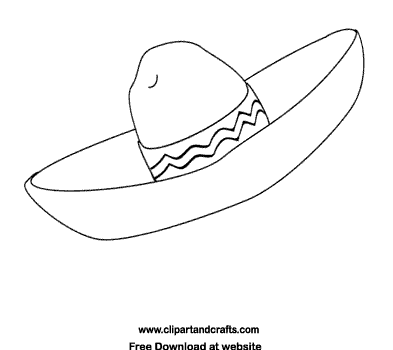 393x350 Pin By Sheila Bentley On Painting Templates Western - Sombrero Sketch