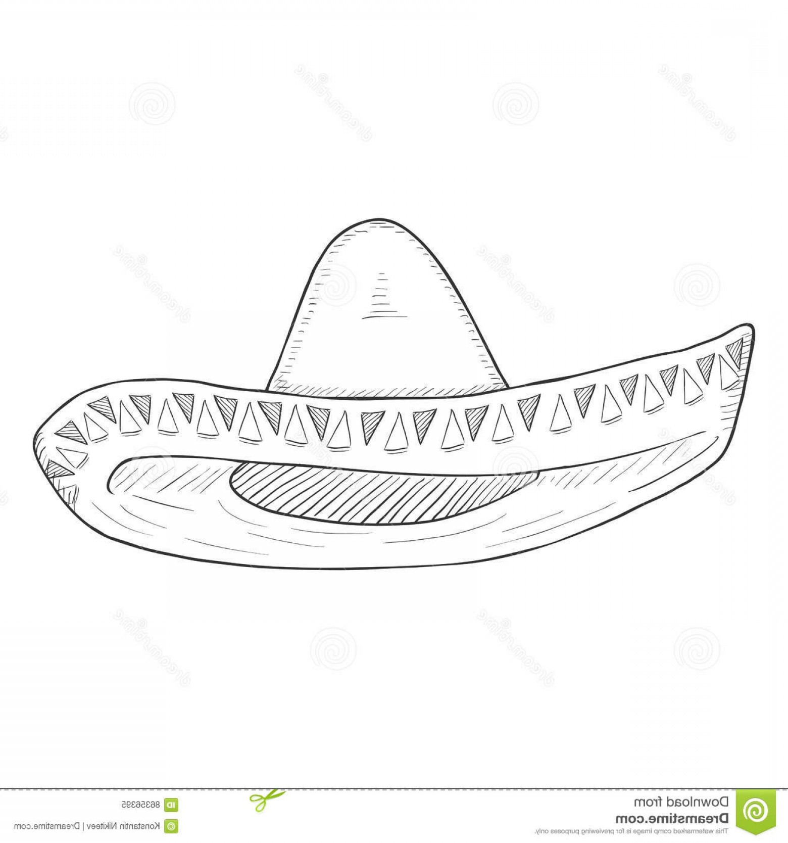 Sombrero Sketch at PaintingValley.com | Explore collection of Sombrero