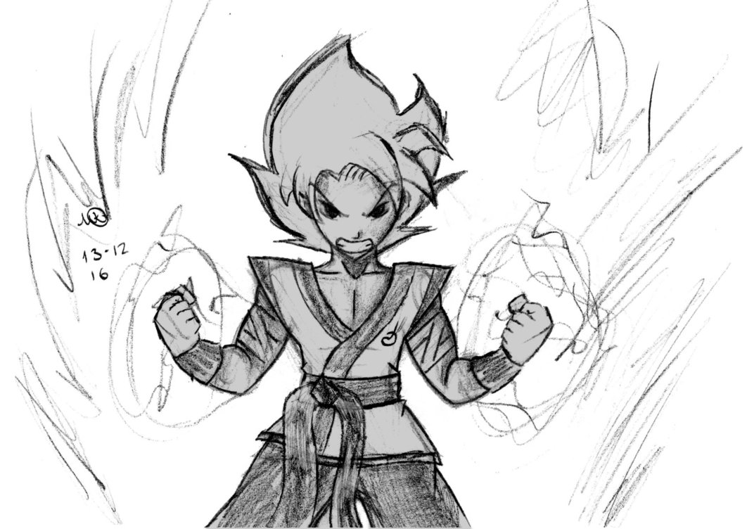 1062x752 Dragon Ball - Son Goku Sketch