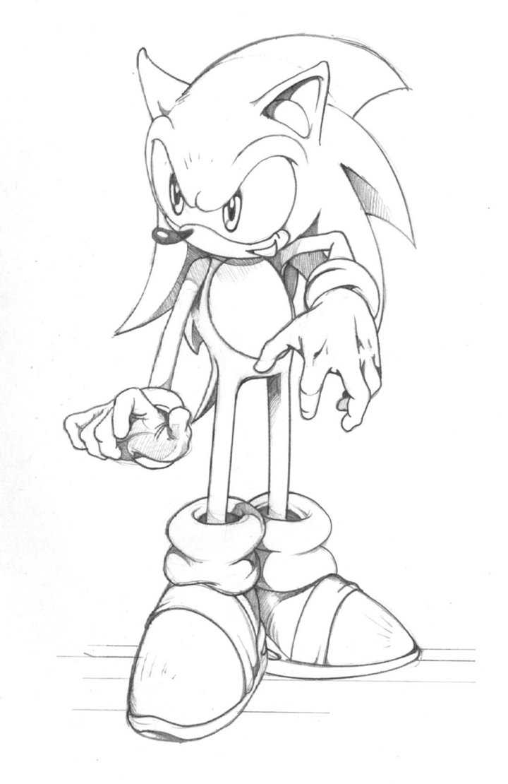 720x1110 Sonic Sketch By Adambrycethomas - Sonic Sketch