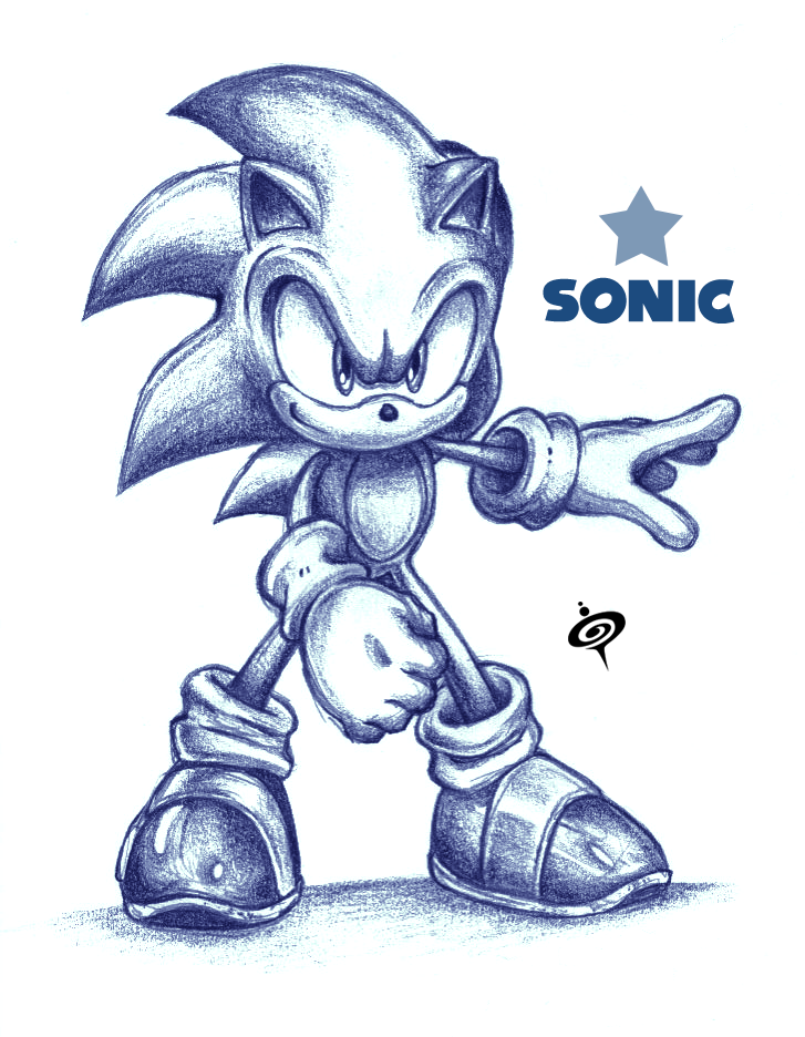 727x936 Sonic Sketch By On @ Shadow - Sonic Sketch