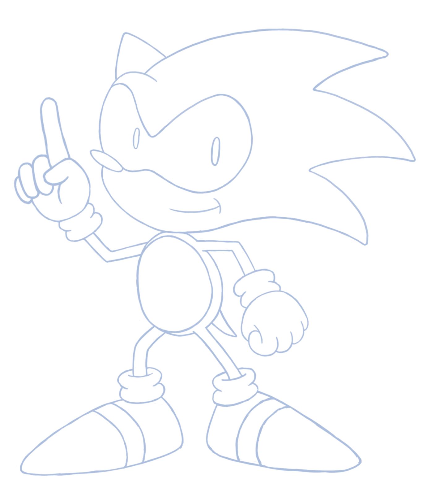 1381x1605 Sonic Sketch By Foxytronicarts On Newgrounds - Sonic Sketch
