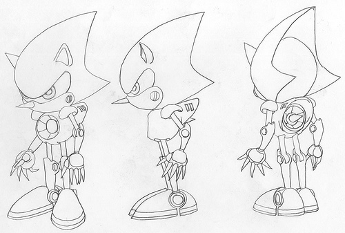 500x337 The Original Metal Sonic Sketch - Sonic Sketch
