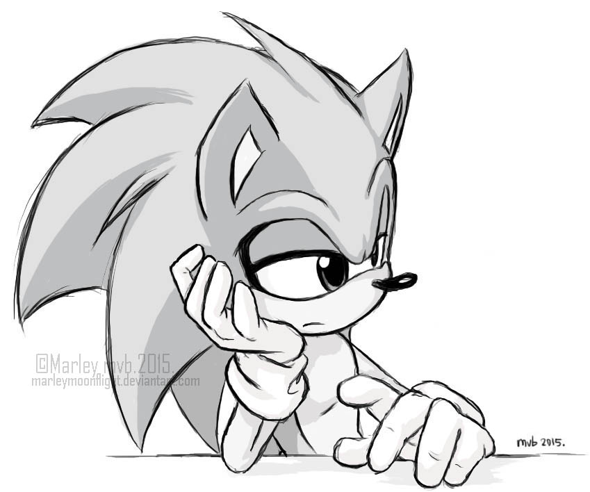 849x708 Sonic The Hedgehog 2 By Marleymoonflight - Sonic The Hedgehog Sketch